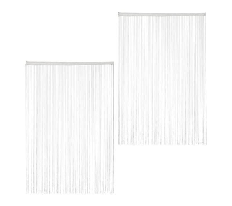 Rideau De Fils Blanc En Lot De 4