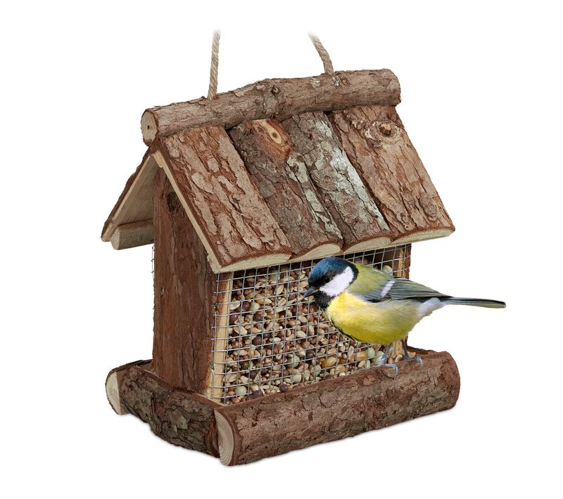 Mangeoire à Oiseaux En Écorce