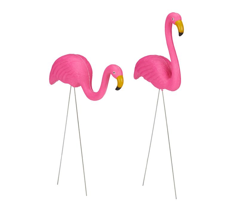 Lot De 12 Statues De Flamants Roses