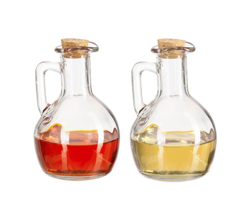 8x Bouteilles Huile Et Vinaigre En Verre