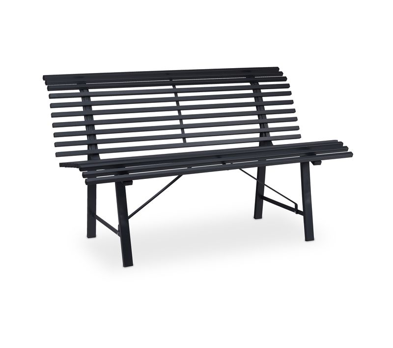 Banc De Jardin En Acier Anthracite