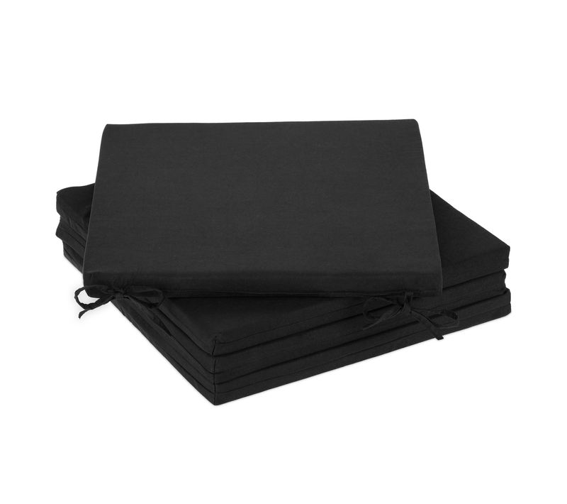 Galette De Chaise Noire En Lot De 4