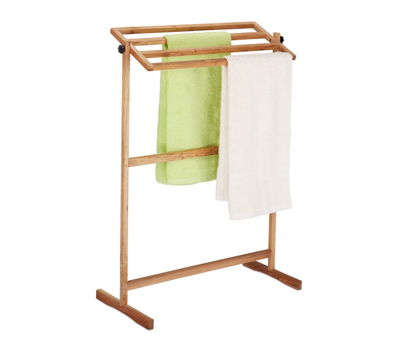 Porte-serviettes Sur Pied Bois De Noyer