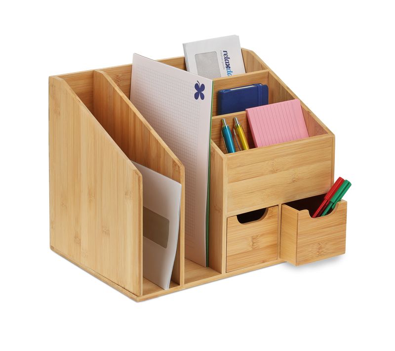 Organiseur De Bureau En Bambou