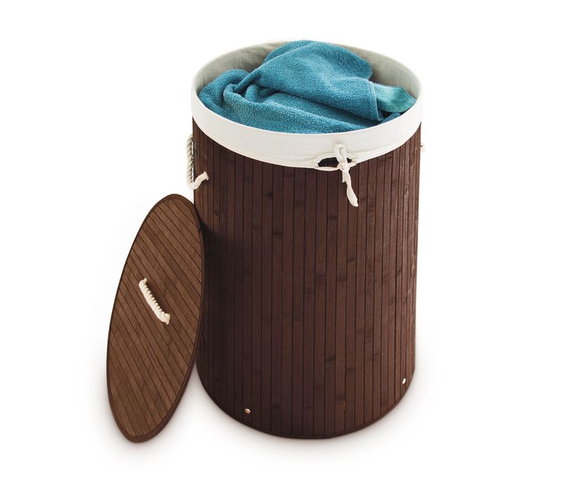 3x Panier à Linge Bambou Rond