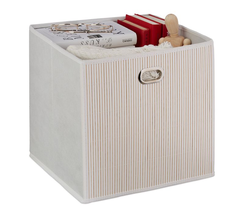 10x Paniers De Rangement En Bambou Hauts