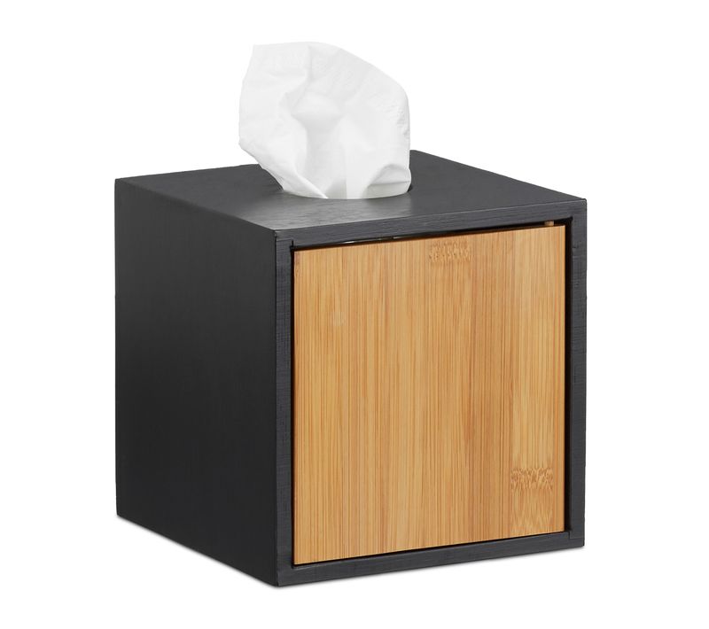 Lot De 2 Distributeurs Mouchoirs Noirs