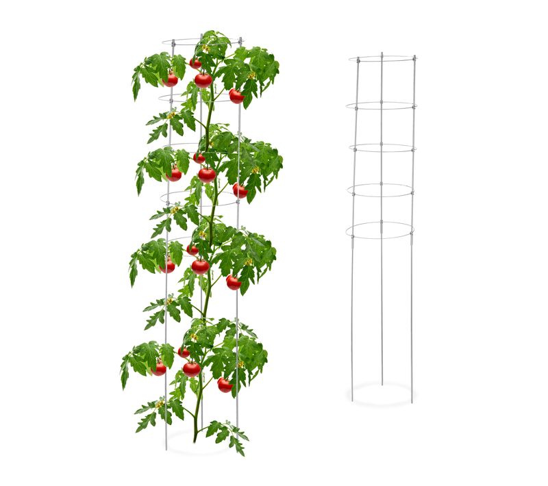 Tuteur à Tomates En Lot De 2 Gris