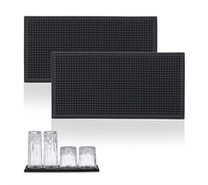 2x Égouttoirs Pour La Vaisselle Noir 30x15 cm