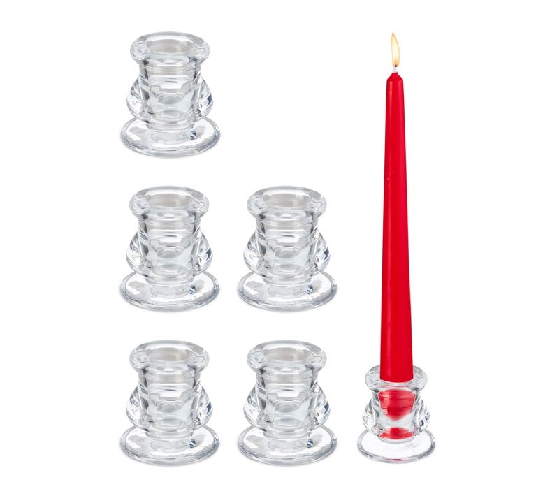 Lot De 6 Porte-bougies En Verre