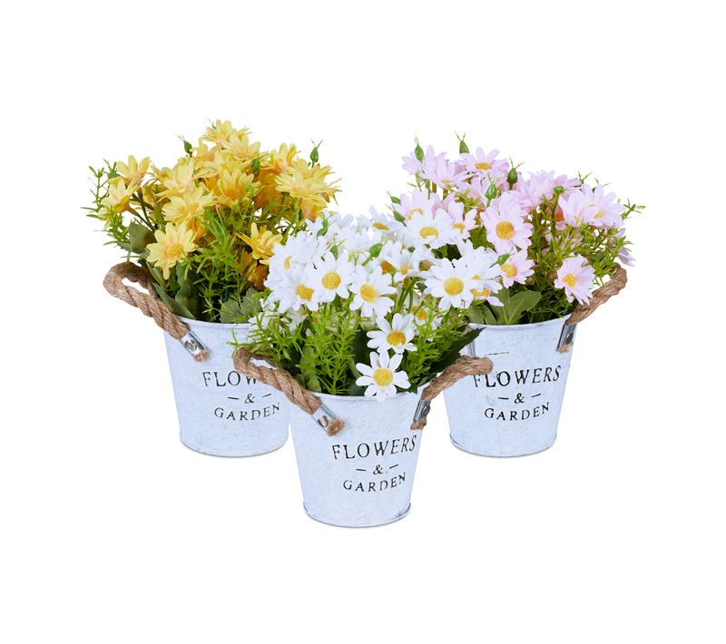Lot De 3 Fausses Plantes En Pot