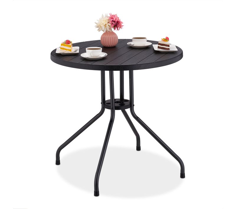 Table De Jardin Ronde Aspect Bois