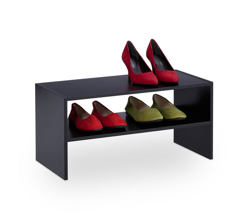 Étagère à Chaussures Noire