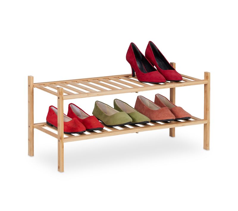 Étagère à Chaussures En Bambou