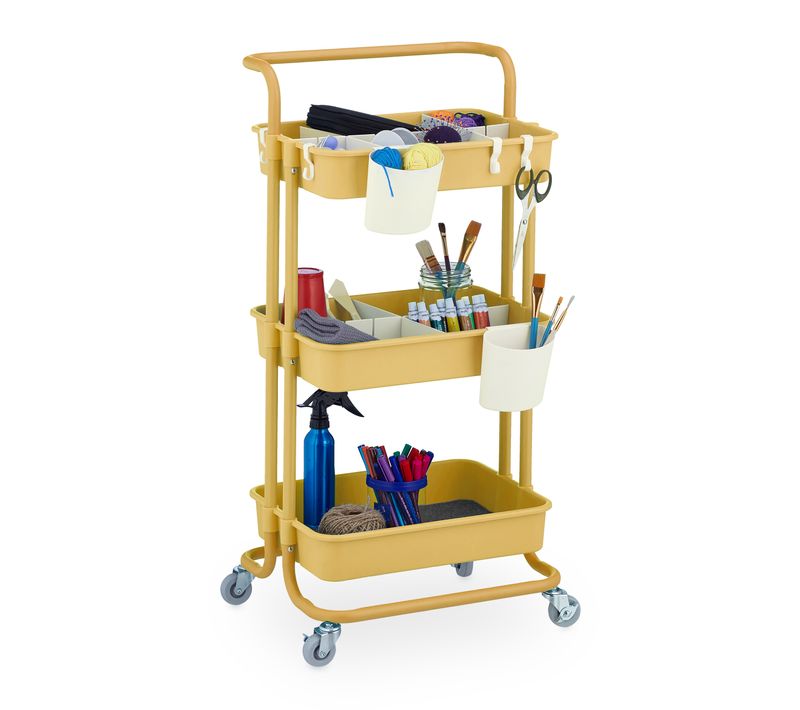 Desserte Jaune à Roulettes