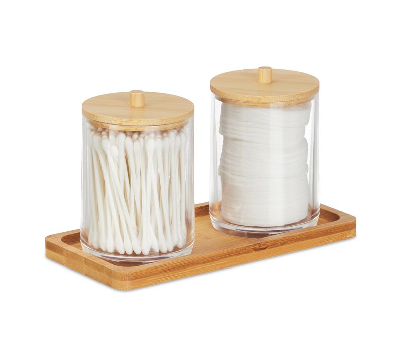 Pots à Cotons-tiges Avec Tablette