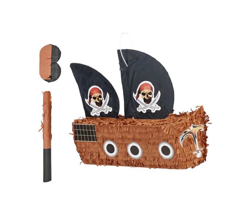 Pinata Bateau Pirate, Bâton et Masque