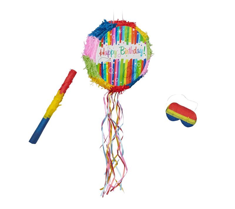 Ensemble Pinata Anniversaire Avec Bâton