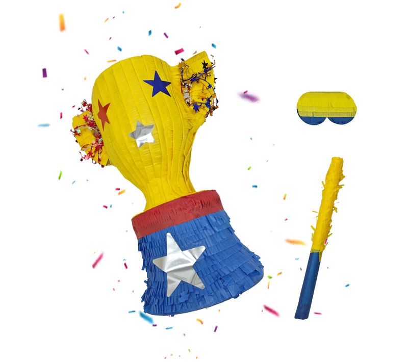 Ensemble Pinata Avec Bâton Et Masque