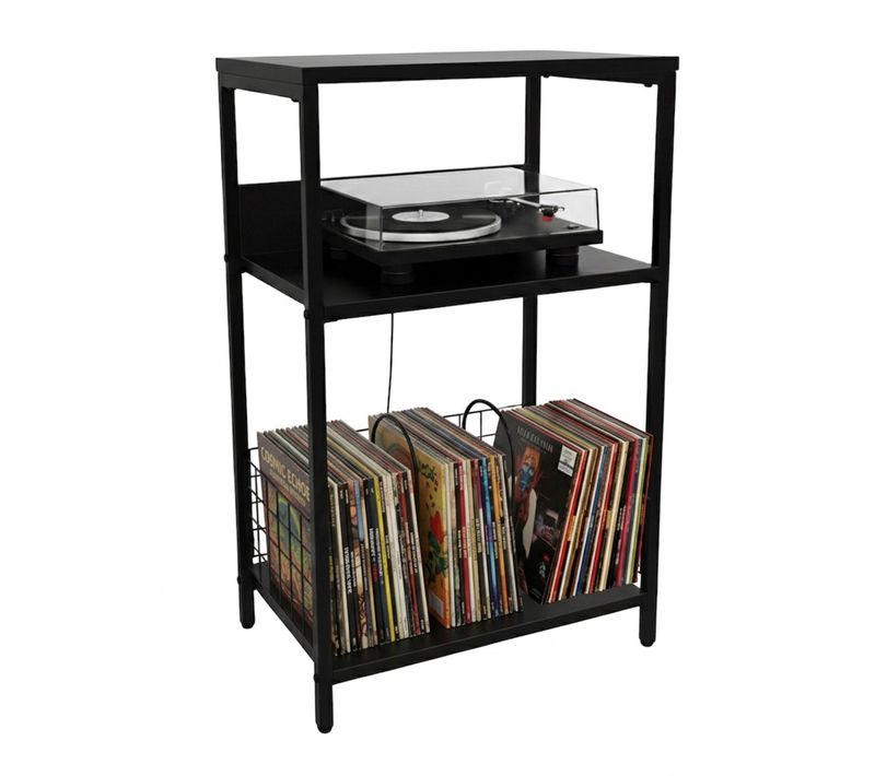 Meuble Platine disque Noir