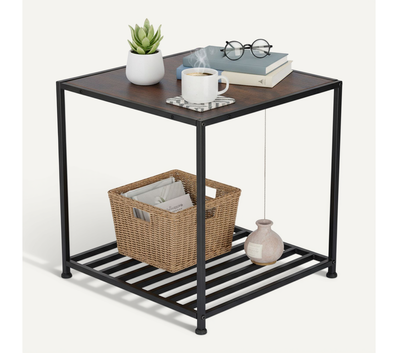 Table D'appoint Industriel Avec Étagère