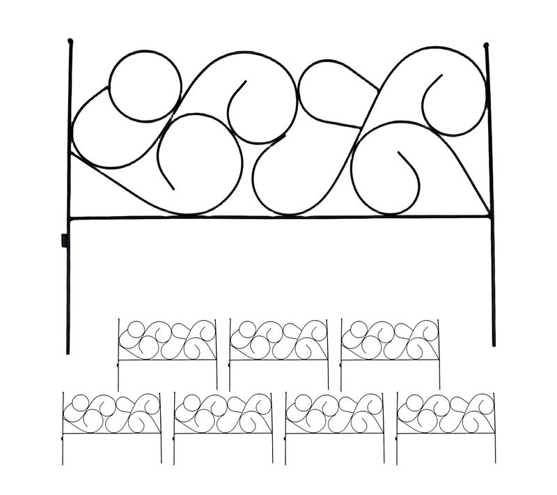 Bordure De Jardin Métal, 8 Pièces