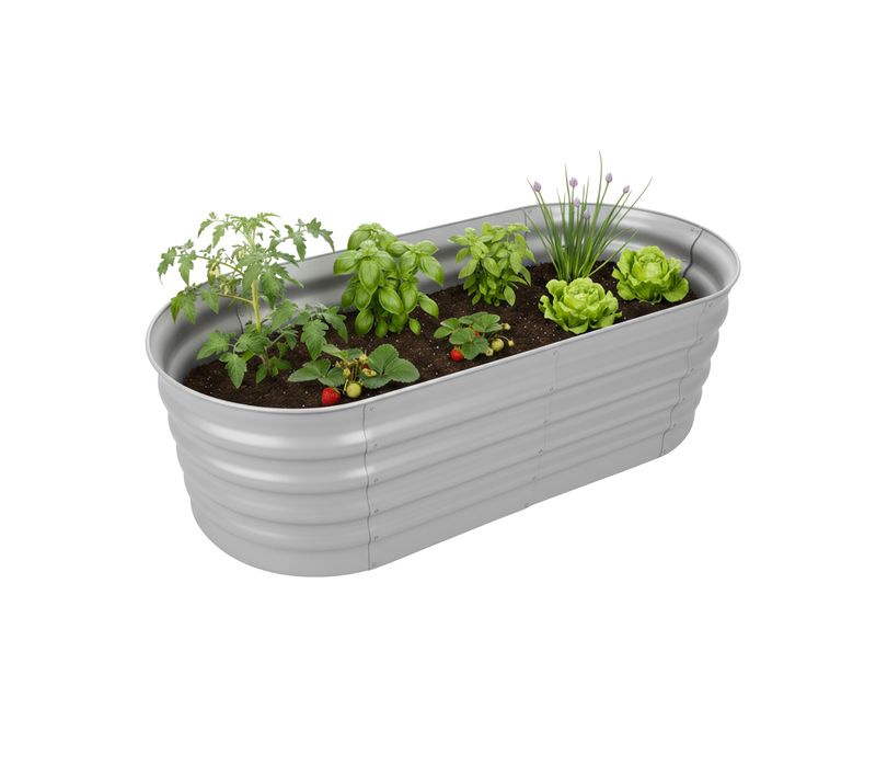 Bac Surélevé Métal Demi-rond