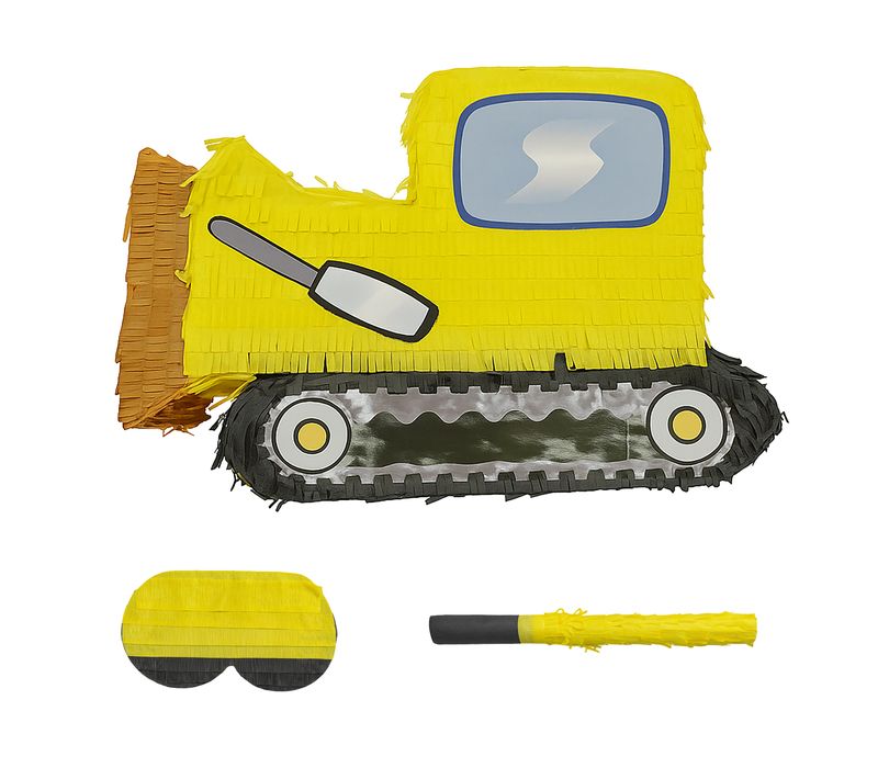 Piñata Set Chantier Avec Bâton et Masque