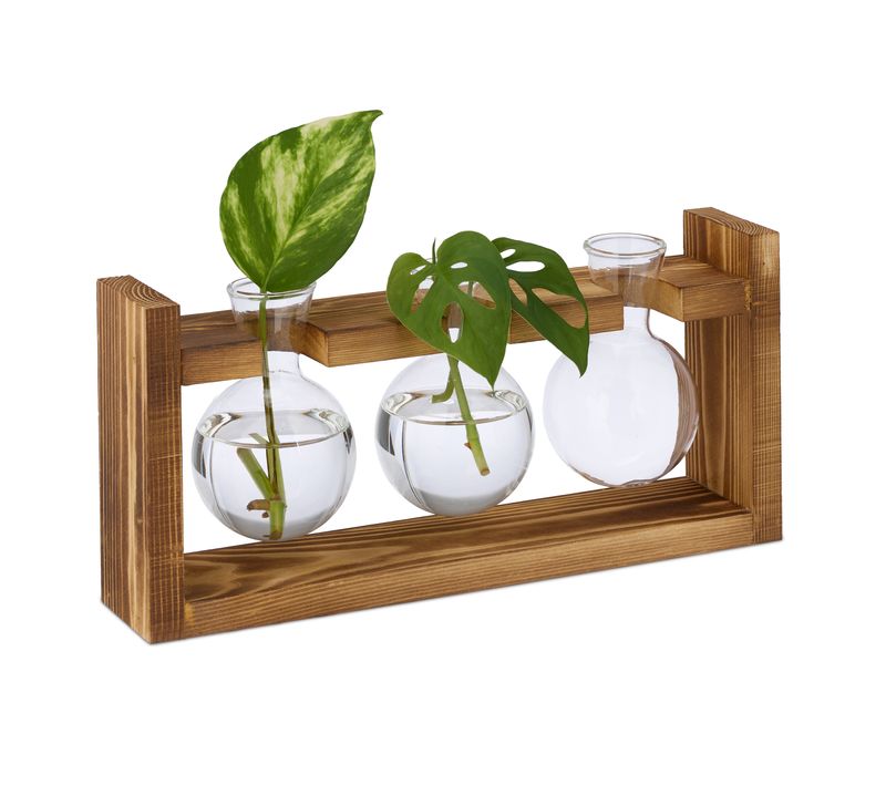Lot De 3 Vases Décoratifs Avec Support