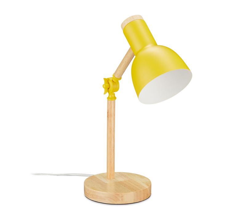Lampe De Bureau Réglable En Bois