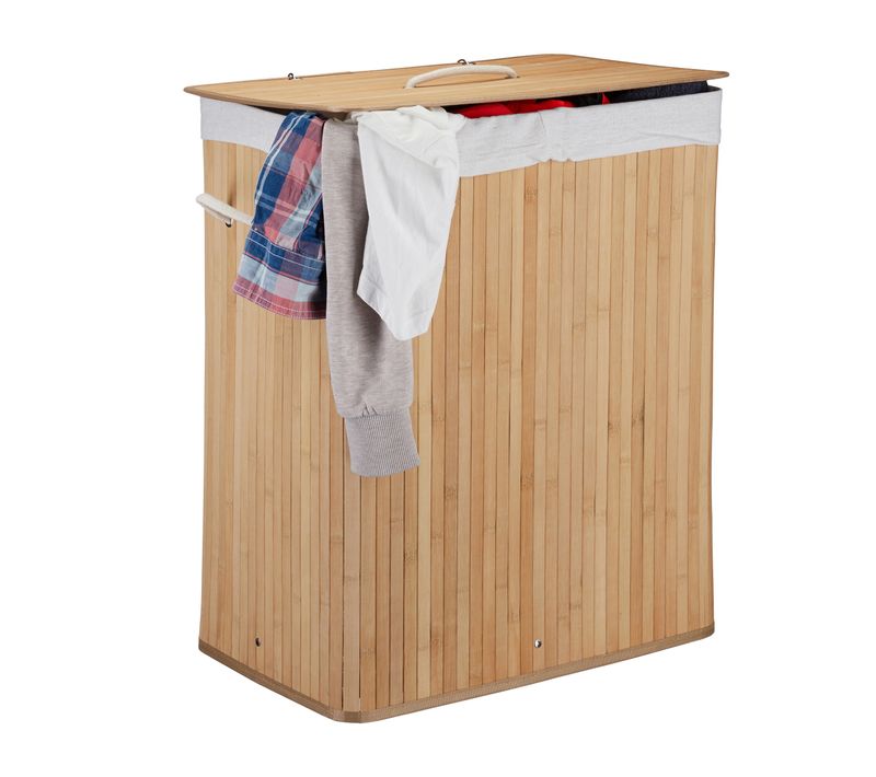 Panier à Linge Bambou 2 Compartiments