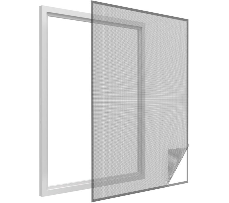 Moustiquaire Fenêtre Anthracite 18g/m² Bande Auto-agrippante 7,5 Mm Max 150x180 Cm