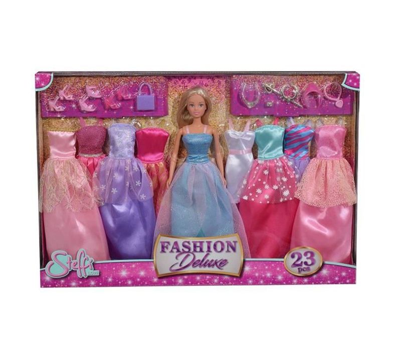 Poupée Fashion Deluxe Et Ses 9 Robes De Soirée