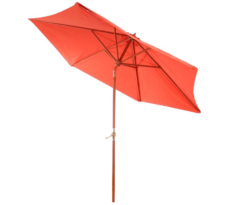 Parasol De Jardin En Bois Parasol De Marché Florida 3m ~ Terre Cuite