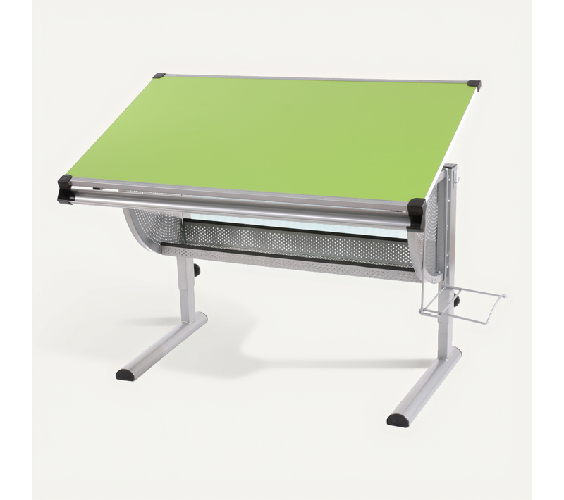 Bureau Enfant Oxford, Plateau Inclinable, Hauteur Réglable, Vert
