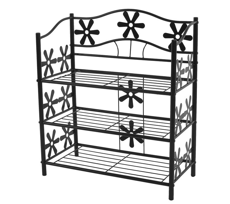 Range-chaussures, Métal, 3 Tablettes, H-70cm