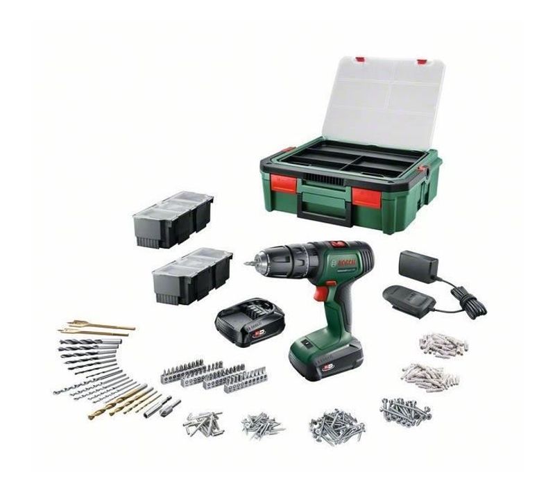 Perceuse-visseuse - Universaldrill 18 (livrée Avec 2 Batteries 1,5 Ah, Systemebox, 241 Accessoires)
