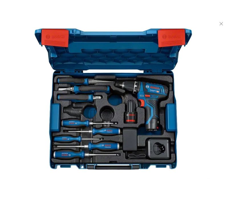 Perceuse-visseuse Gsr 12v-15 + Outillage à Main + 2 Batteries 2.0ah + Chargeur Gal 12v-20 060186810r