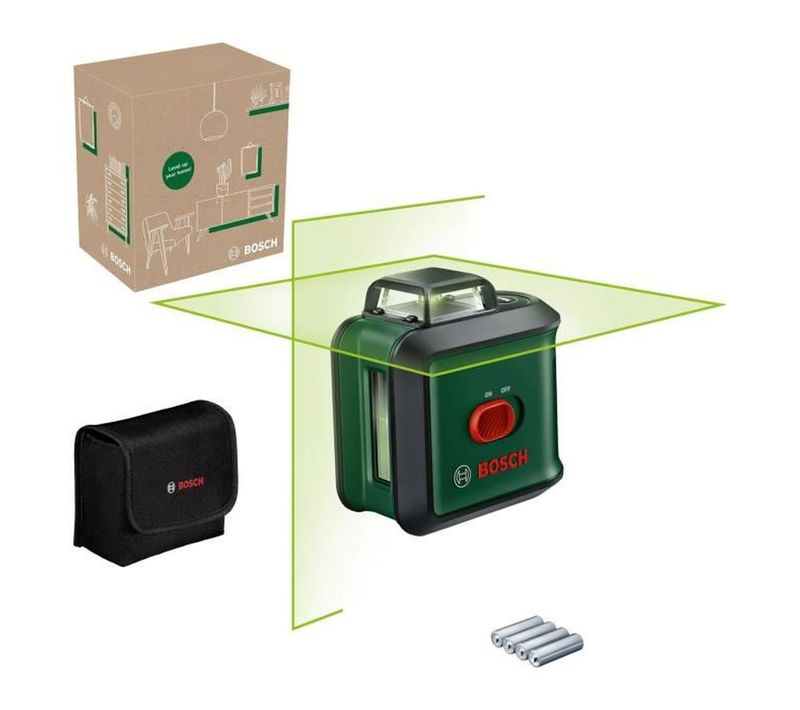 Niveau Laser 360° Vert — 360° H / 120° V, Auto-nivel., Aa, 24 M