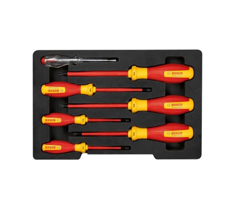 Professional Set De Tournevis Tx Vde (avec Testeur De Phase Unipolaire – 7 Pieces)