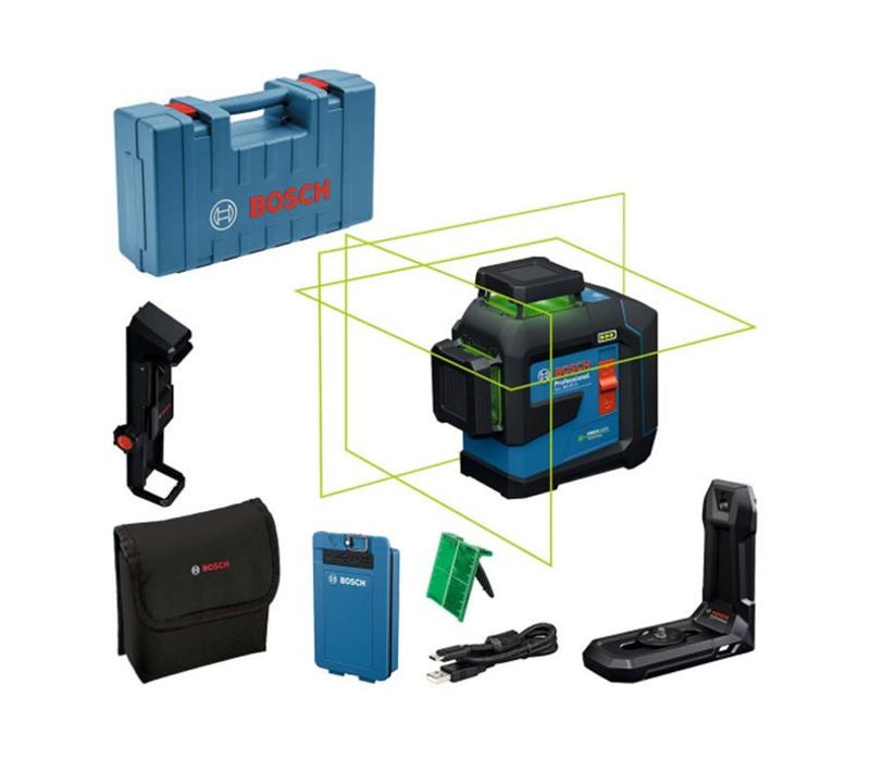 Laser Lignes Bosch Gll 80-33 G - 0 601 065 501 Professional - Livré Avec Coffret De Transport Et Ac