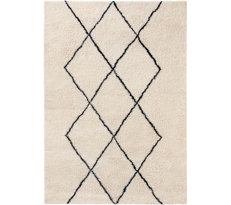 Tapis De Laine Berber Crème 80x150 Cm