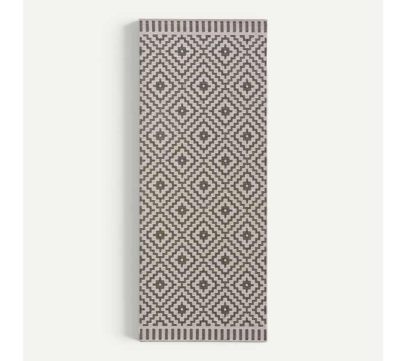 Tapis D'extérieur Et Intérieur Metro Noir Et Blanc 80x200 Cm