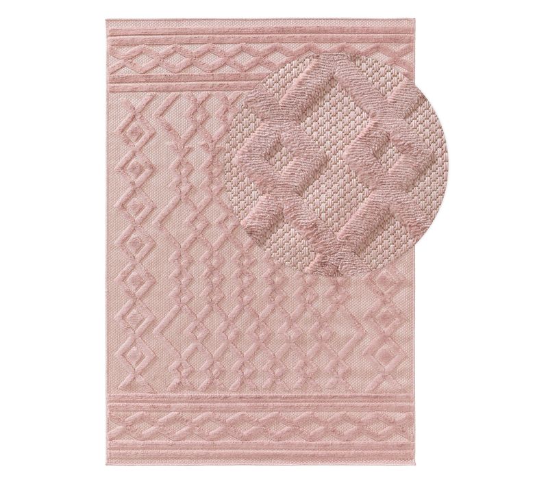Tapis D'extérieur Et Intérieur Bonte Rose 1 80x150 Cm