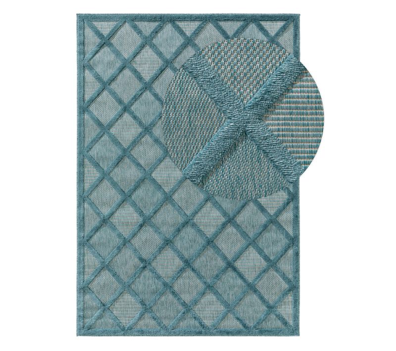 Tapis D'extérieur Et Intérieur Bonte Turquoise 2 80x150 Cm