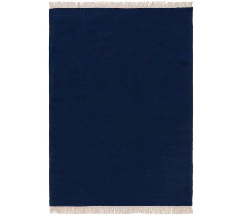 Tapis De Laine Liv Bleu Foncé 80x150 Cm