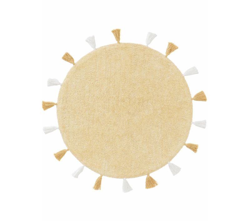 Tapis Lavables Pour Enfants Malu Jaune  100 Cm Rond