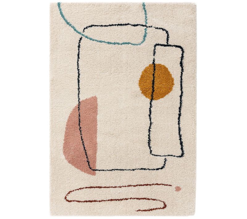 Tapis à Poils Longs Louise Multicouleur 140x200 Cm