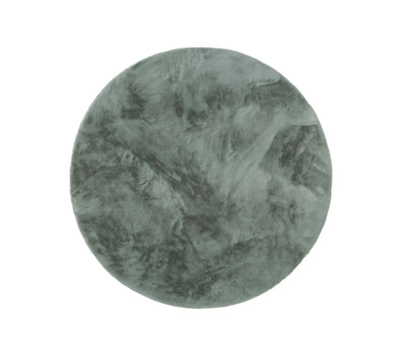 Tapis De Fourrure Dave Menthe  120 Cm Rond