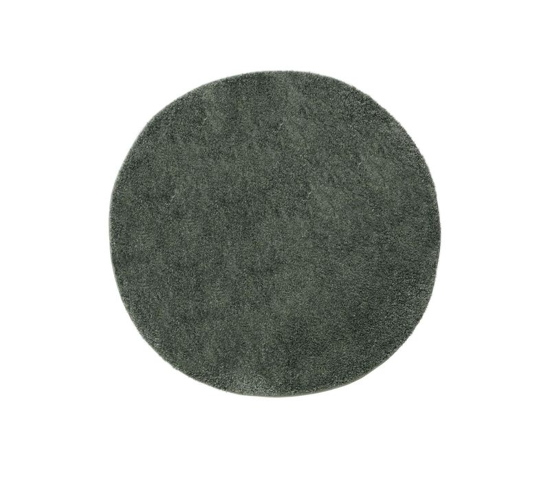 Tapis à Poils Longs Soho Vert Clair 120 Cm Rond